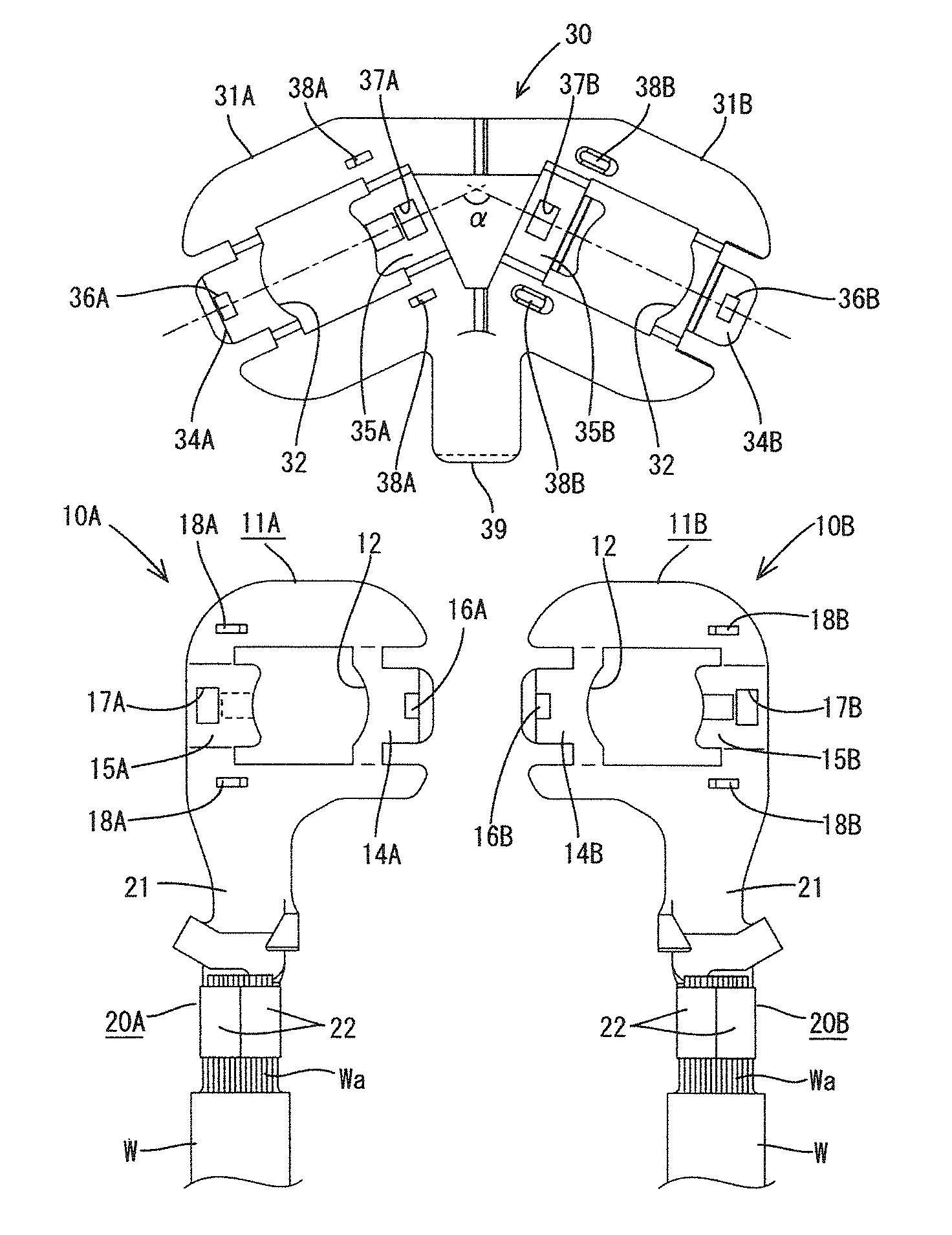 Ground terminal assembly structure