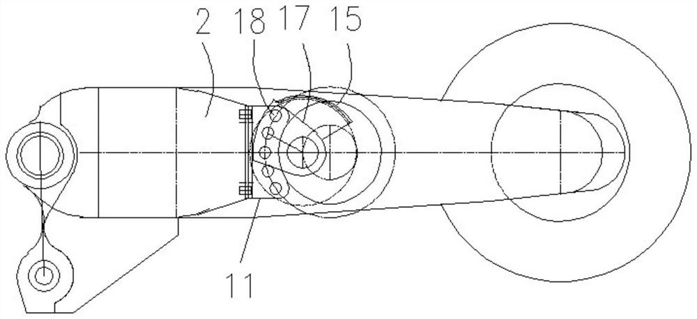 Split type crushing mechanism with rocker arm power