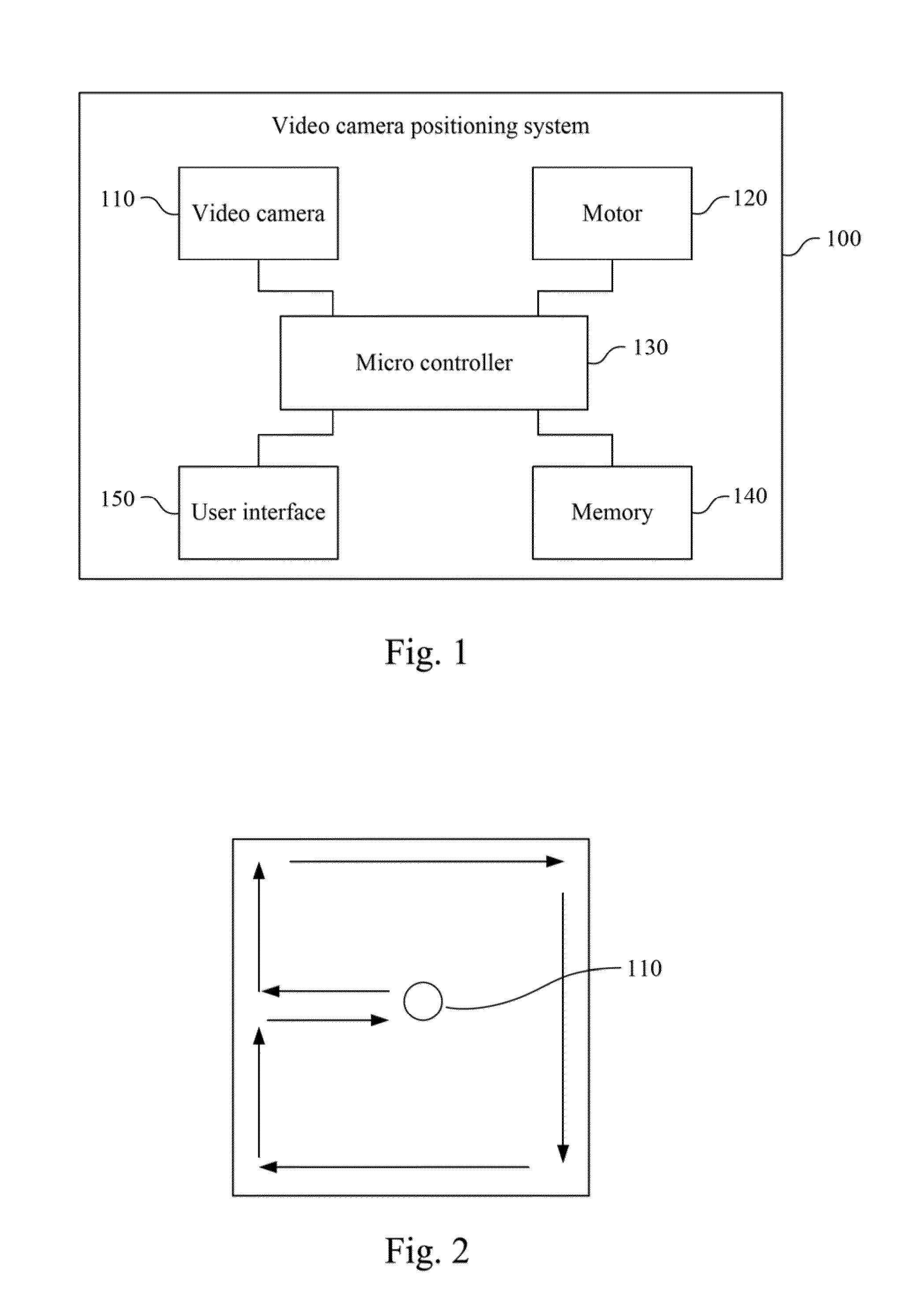 Video camera positioning system and control method thereof