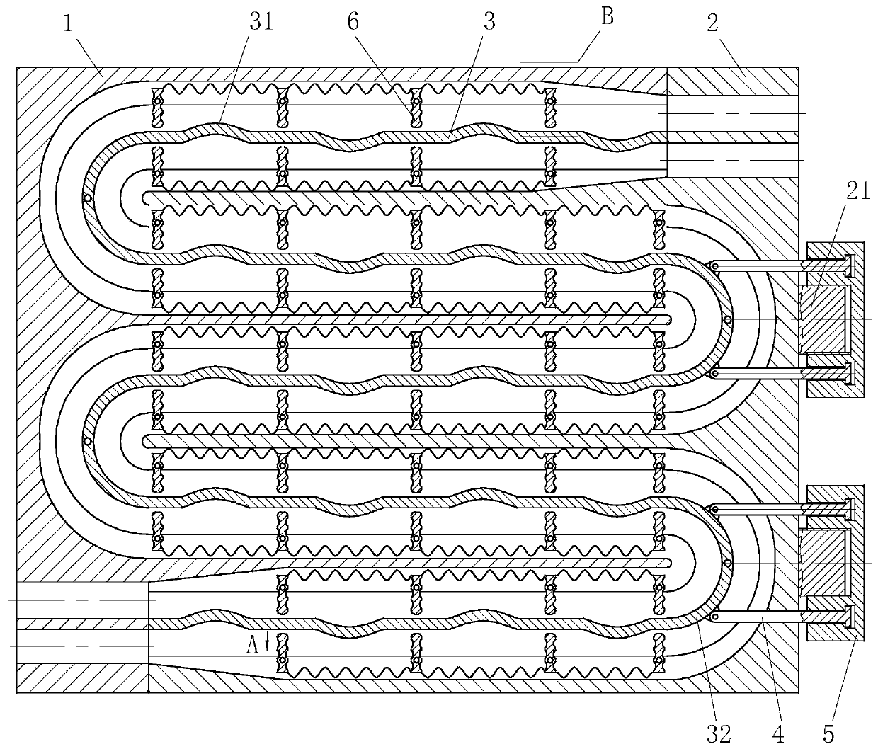 A heat exchanger for chemical production