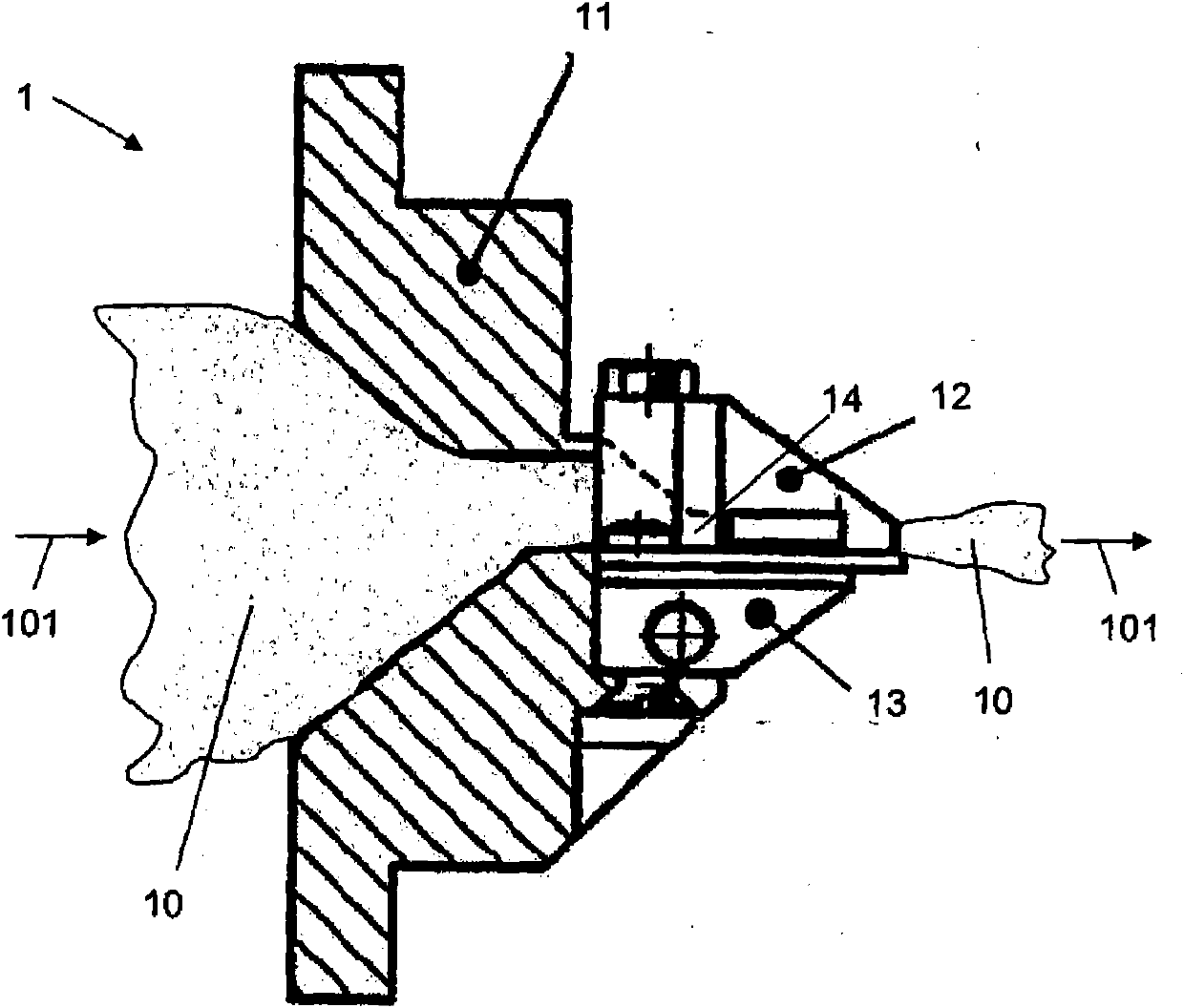 Device for measuring mass of movable fiber band