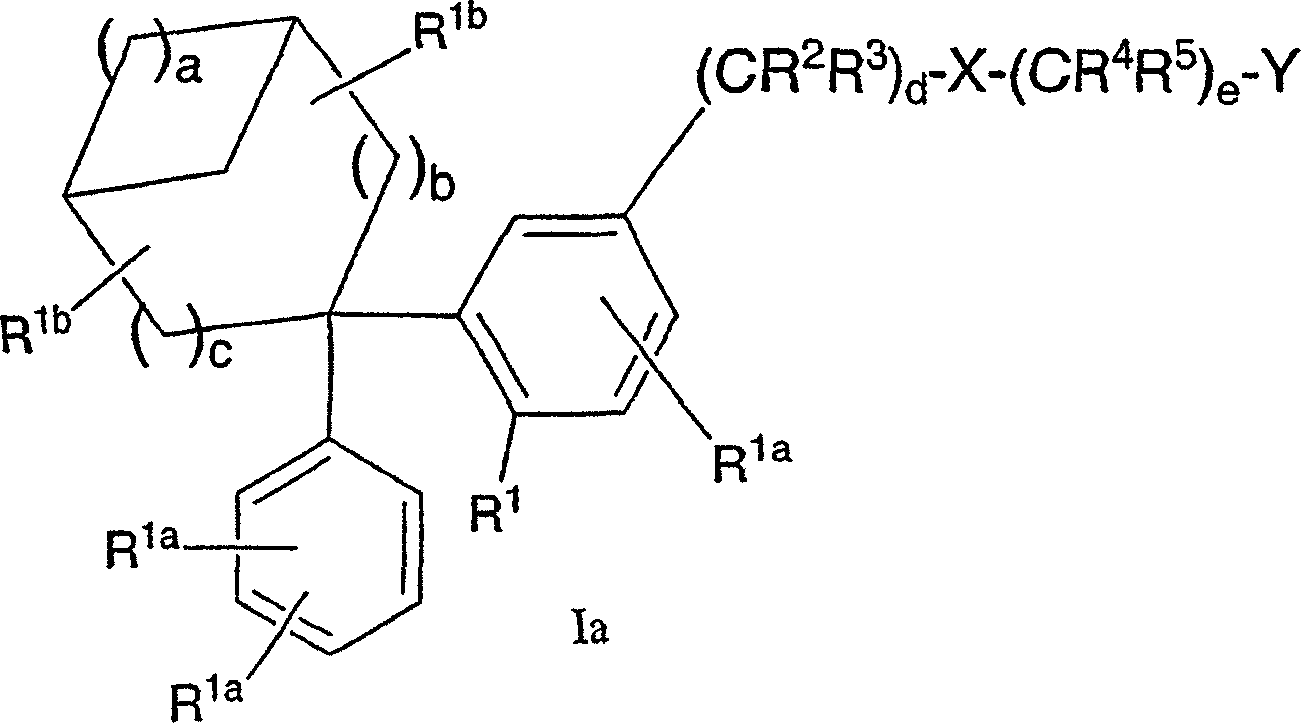 Diphenyl substituted cycloalkanes, compositions containing such compounds and methods of use