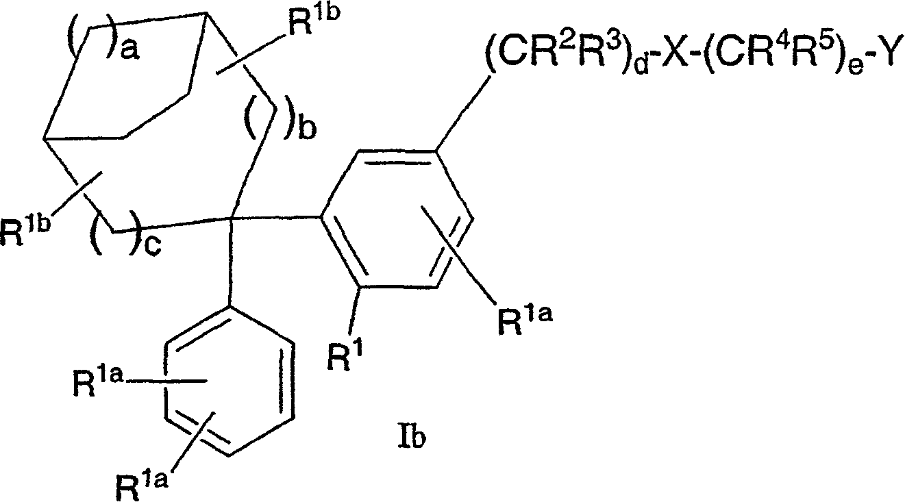 Diphenyl substituted cycloalkanes, compositions containing such compounds and methods of use