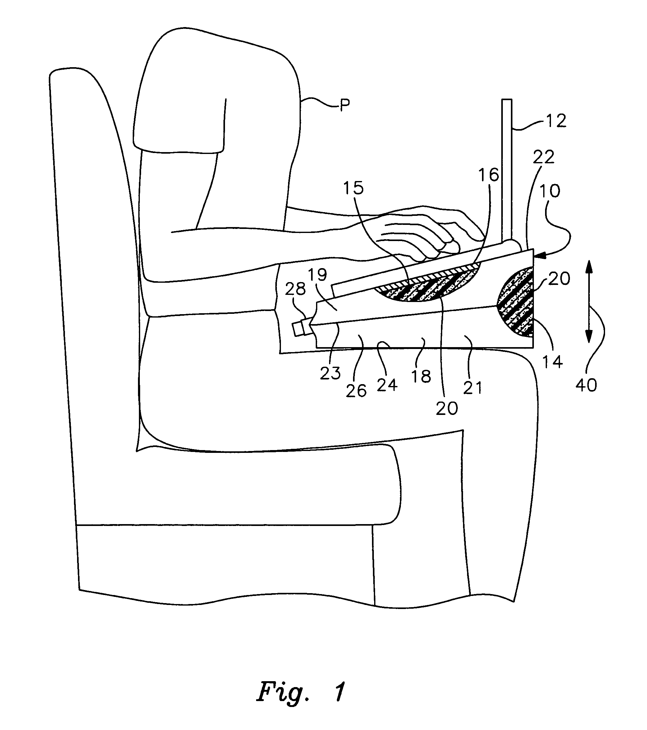 Inflatable laptop desk