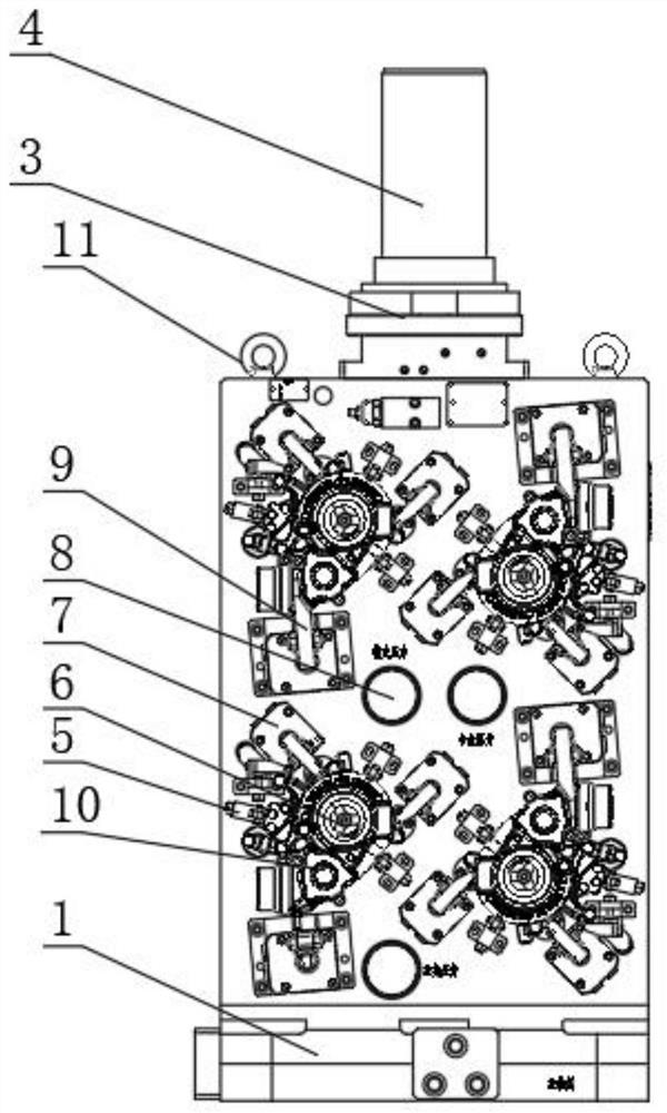 Turbine shell horizontal machining hydraulic clamp