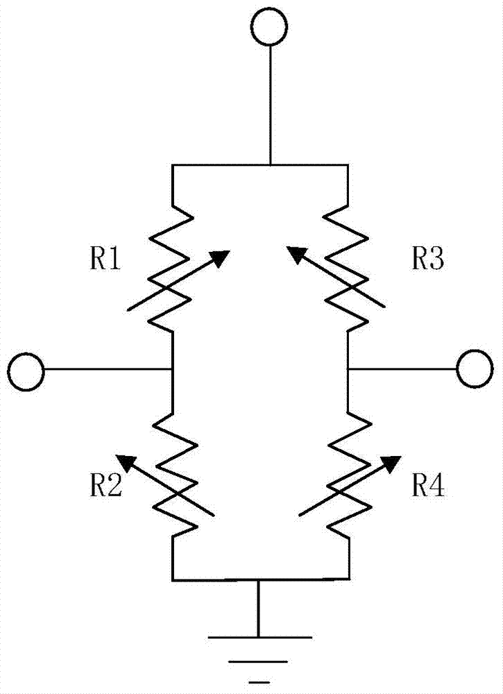 Single chip difference free layer push-pull type magnetic field sensor electric bridge and preparation method thereof