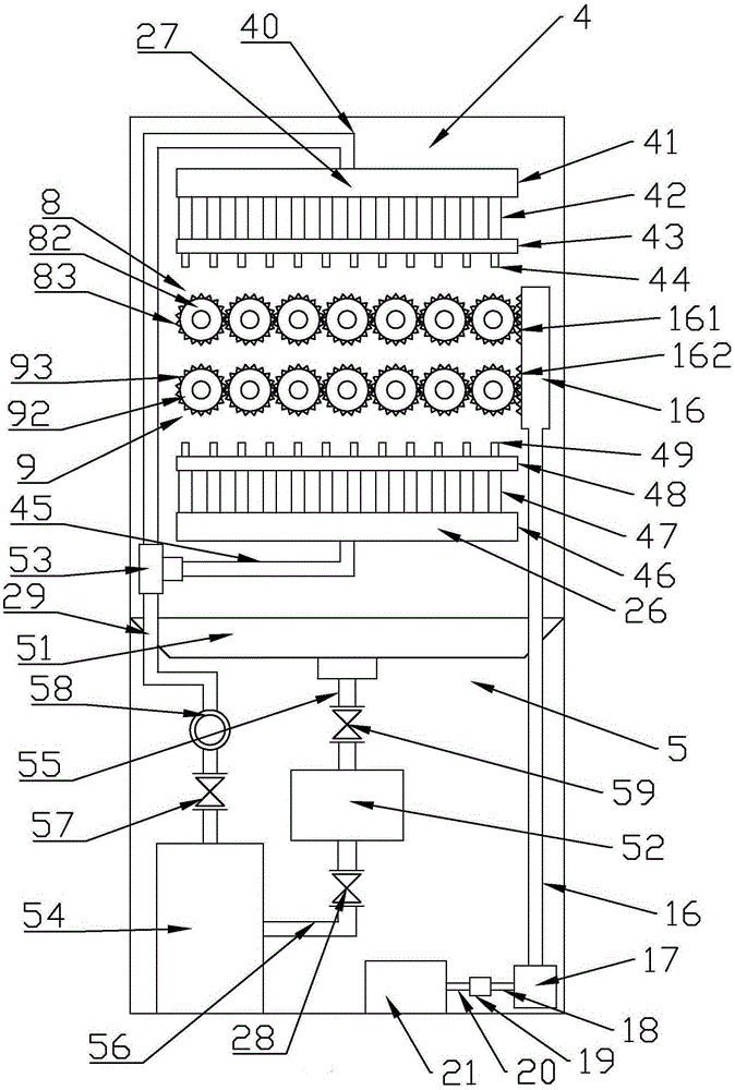 Cleaning machine applied to glass production and processing