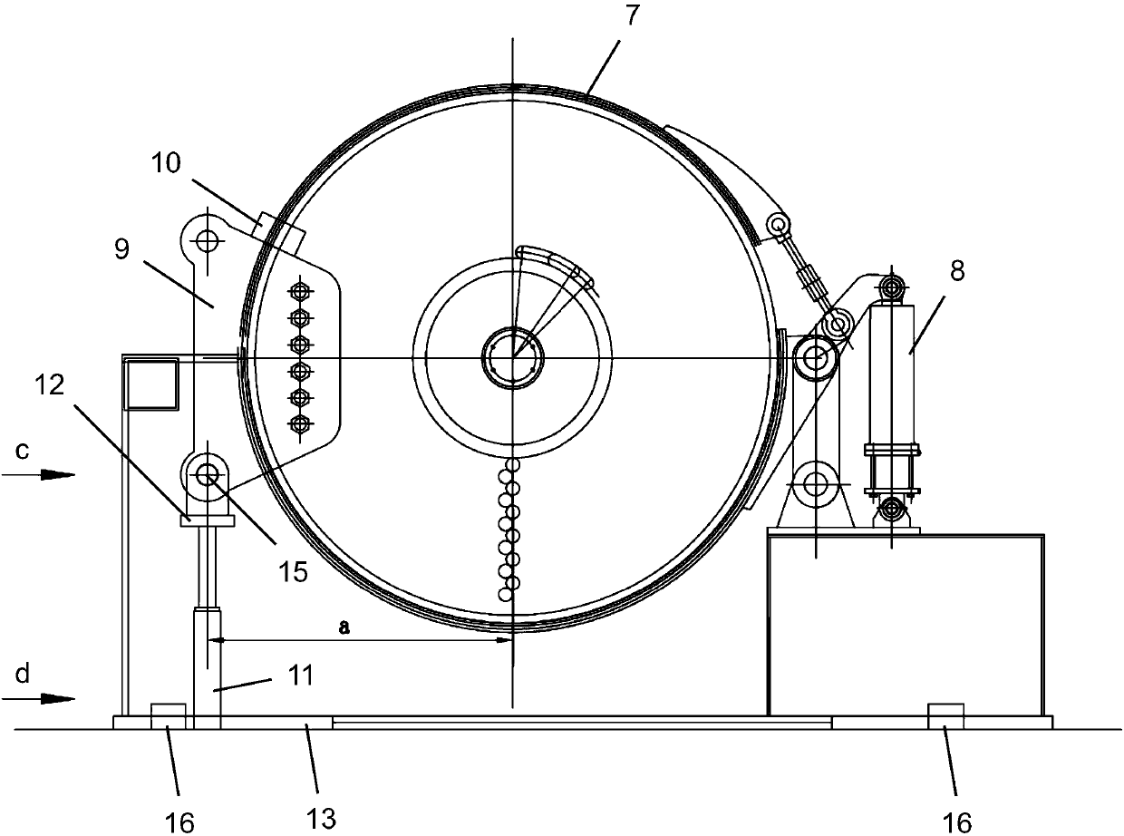 Supporting load detecting device for winch and detecting method of supporting load detecting device