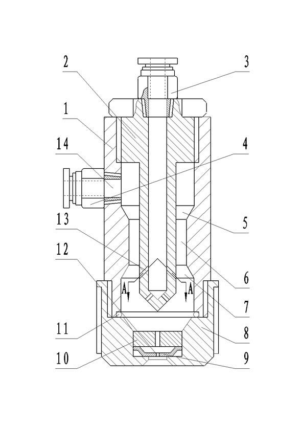 Effervescent atomization medicament applying spray head