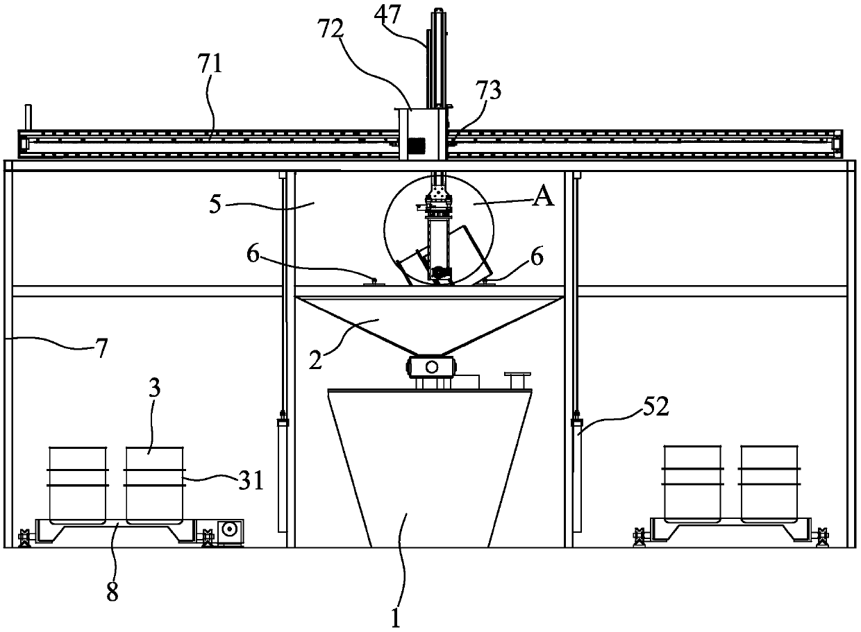 Lead storage battery paste mixing device