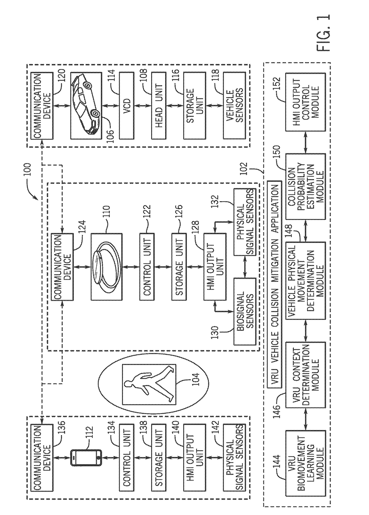 System and method for vehicle collision mitigation with vulnerable road user context sensing