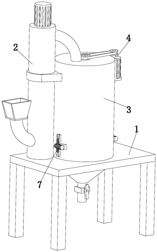 Filtering device for coating processing