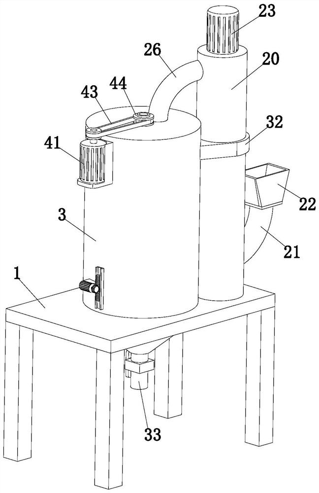 Filtering device for coating processing