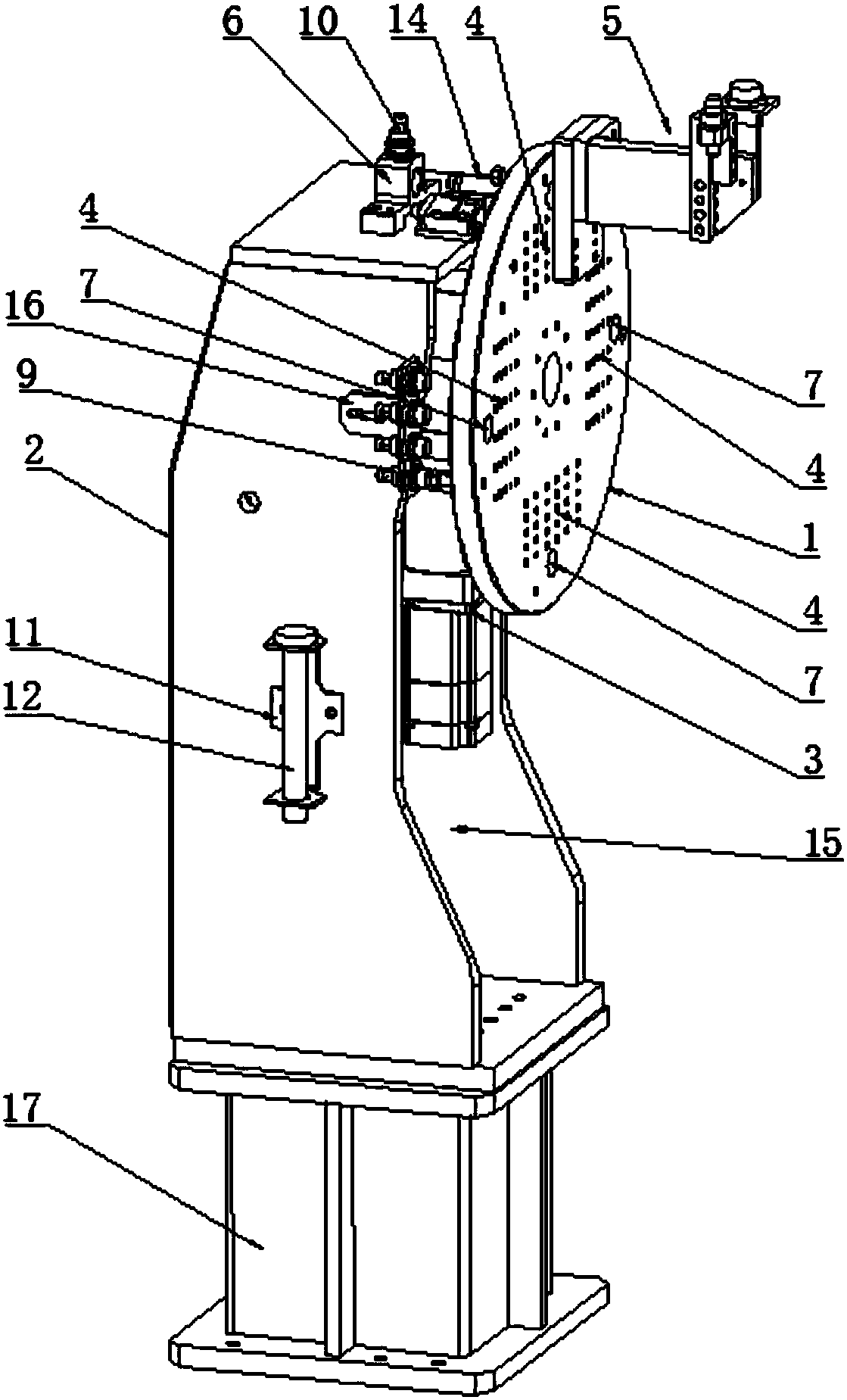 Windmill flexible positioning device for white car body welding production line