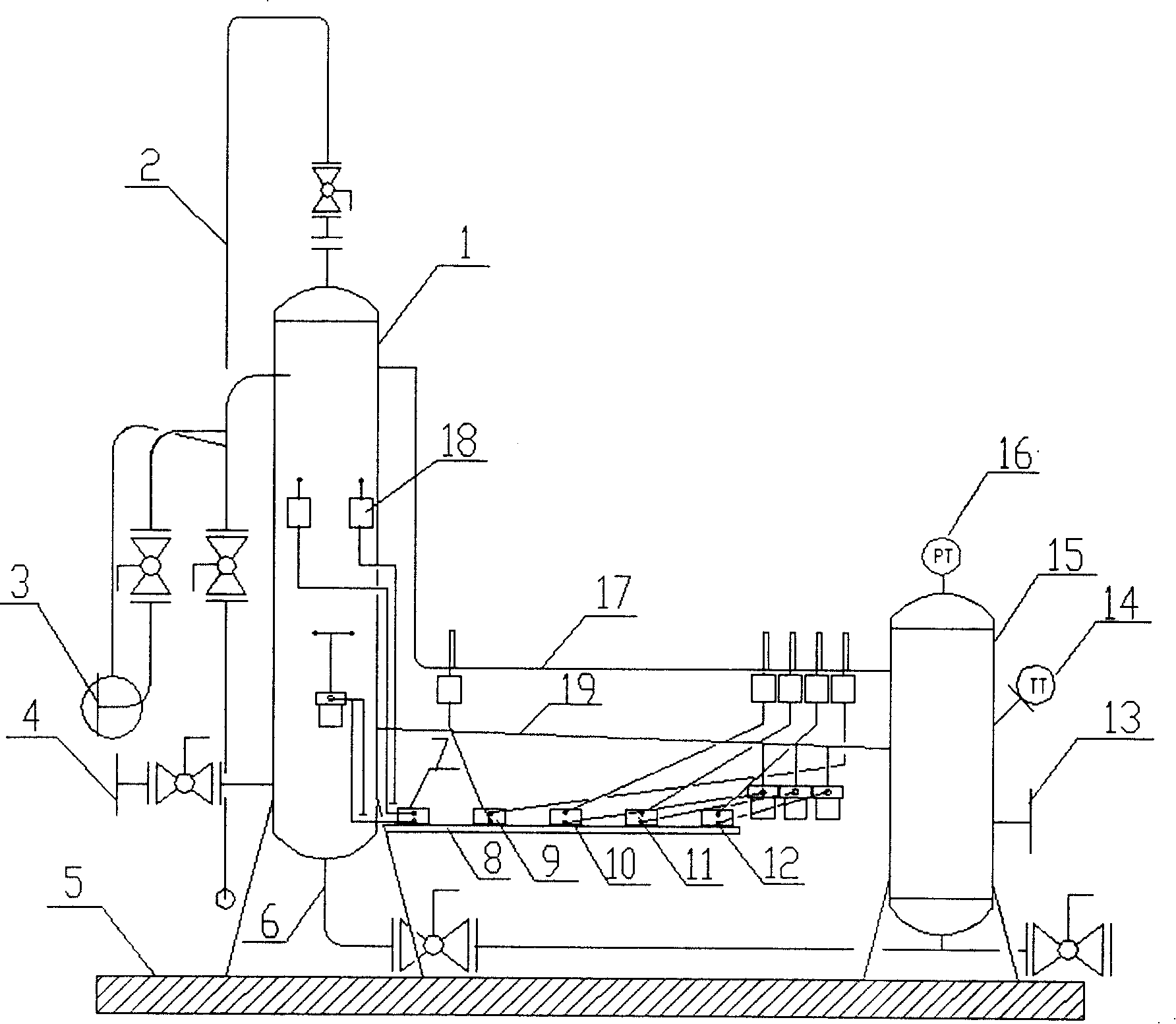 Oil gas and water mixed flow phase-splitting contimuous measuring equipment