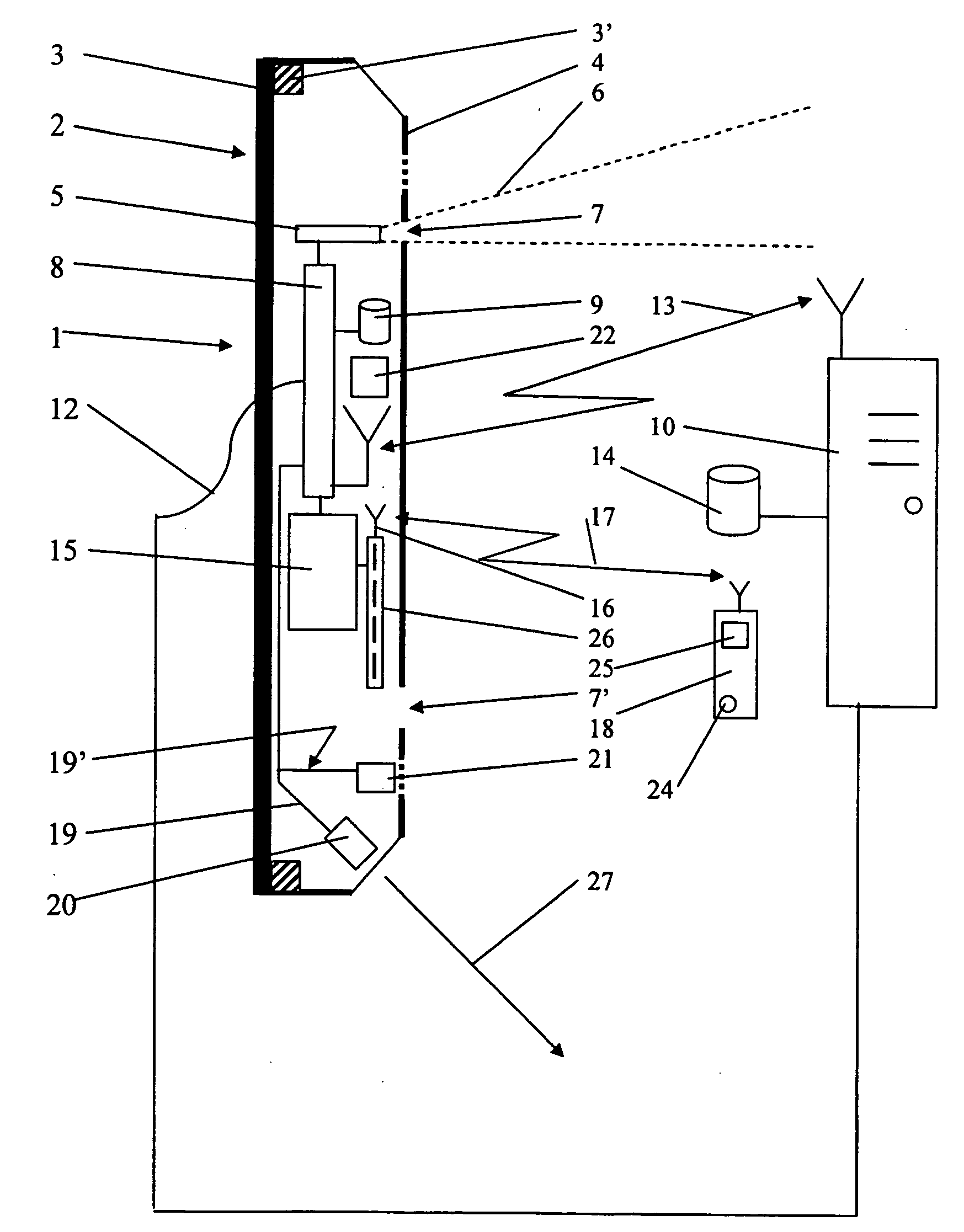 Apparatus with an infrared sensor and magnetic near field communication properties for monitoring activity in a selected area