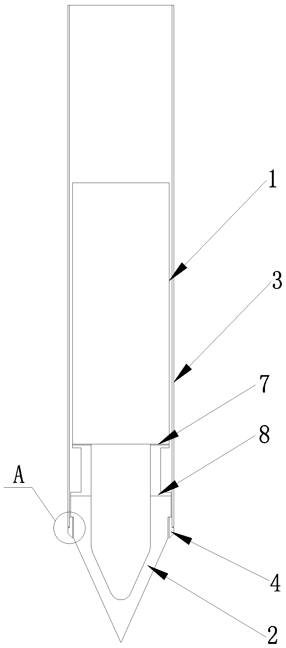 Full-casing hydraulic hammering soil-squeezing cast-in-place pile device and construction method thereof