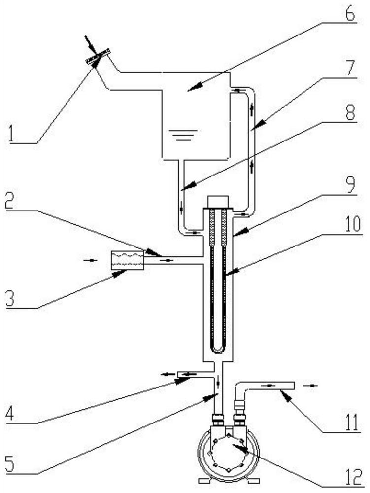 Self-balancing liquid supplementing and exhausting device for temperature control equipment