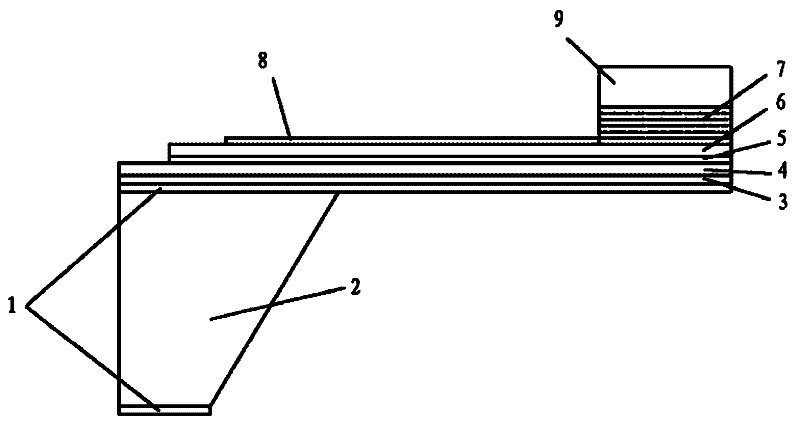 MEMS (Micro-electromechanical Systems) wideband frequency vibration energy collector based on PMNT (Lead Magnesium Niobate-Lead Titanate) piezoelectric mono-crystal, and preparation method