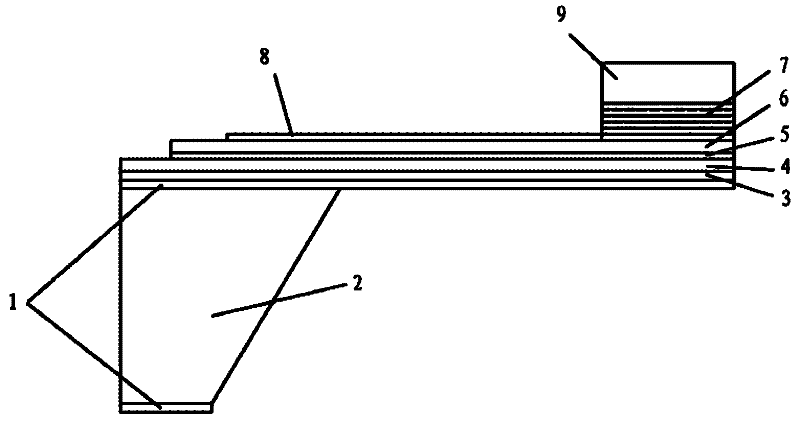 MEMS (Micro-electromechanical Systems) wideband frequency vibration energy collector based on PMNT (Lead Magnesium Niobate-Lead Titanate) piezoelectric mono-crystal, and preparation method