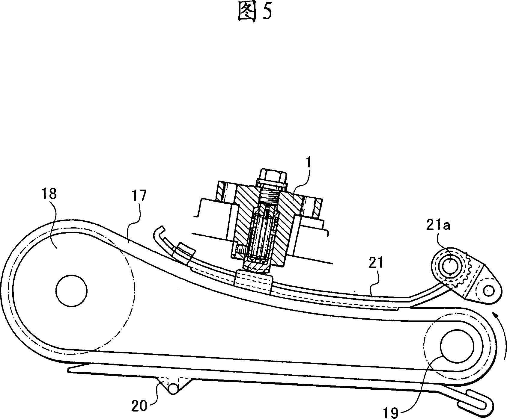 Mechanical tensioning device for dowm pressing