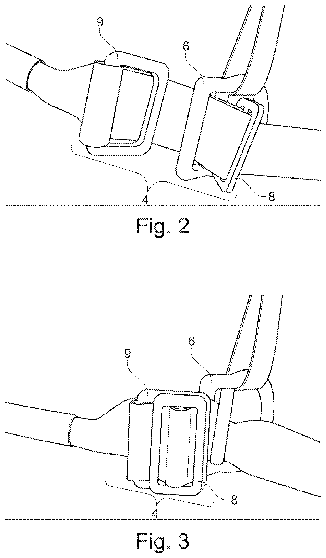 Harness for attachment to a person to be secured having a belay loop