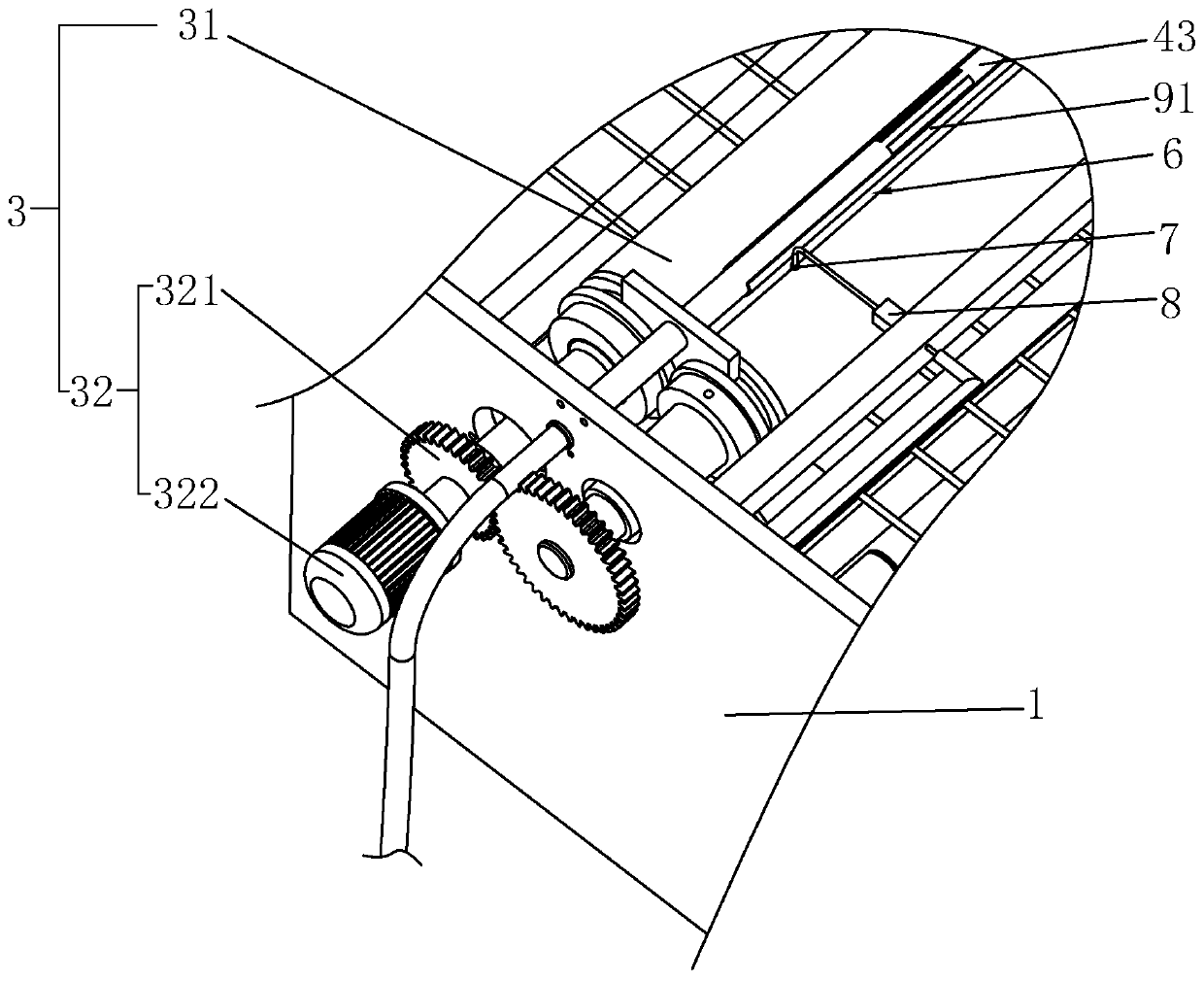 Laminating machine and its gluing device