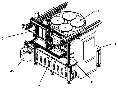 Automatic taking and placing device of flip polishing machine