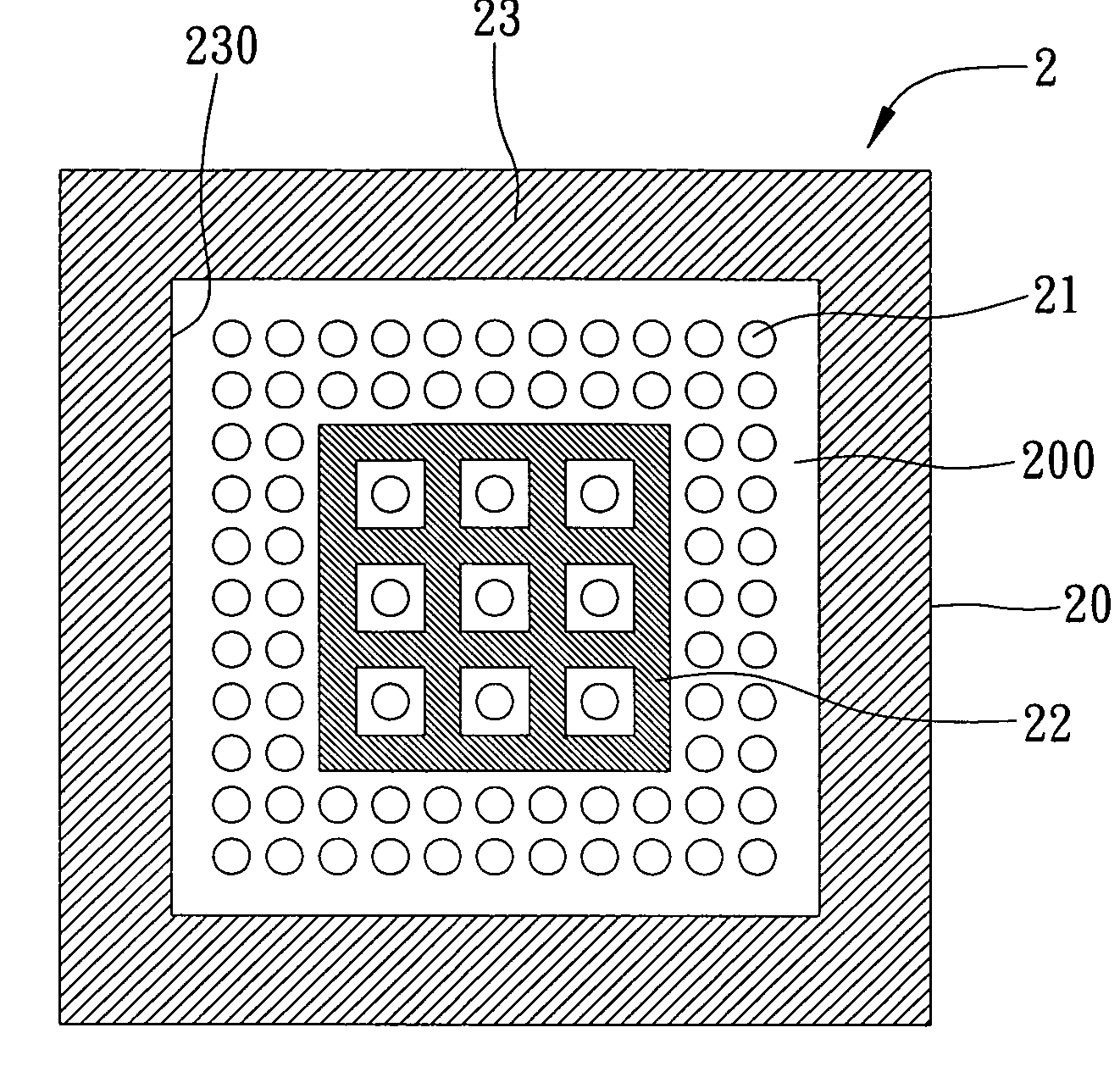 Flip-chip semiconductor package and package substrate applicable thereto