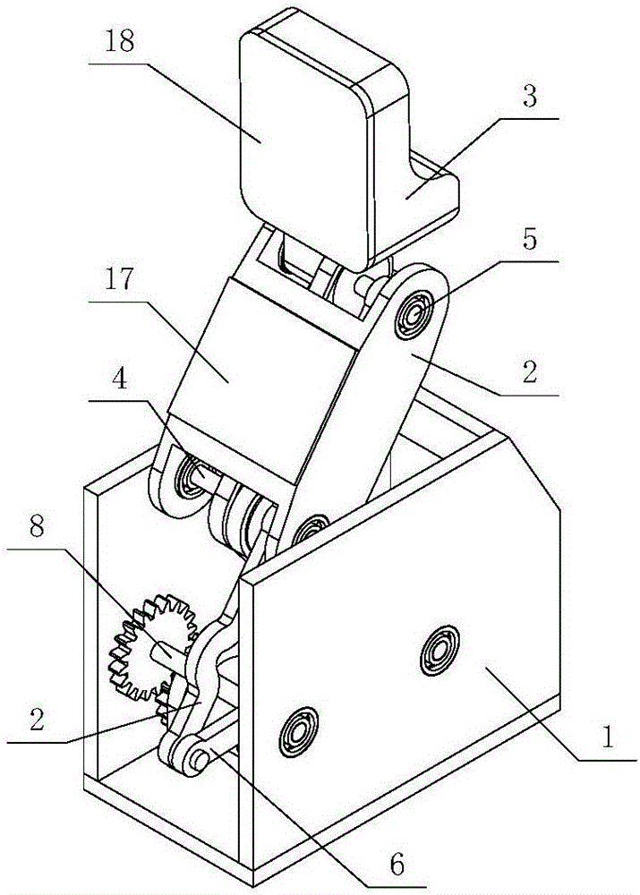 Connection rod belt wheel linear flat clamping sensing self-adaptive robot finger device