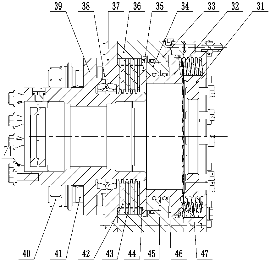 Hydraulic-mechanical combined braking system for integral explosion-proof vehicle of coal mine