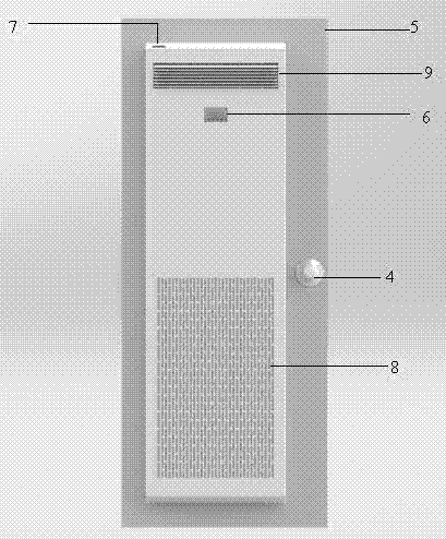 Door type device capable of purifying air and exchanging fresh air