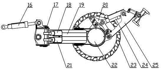 A four-leg walking excavator