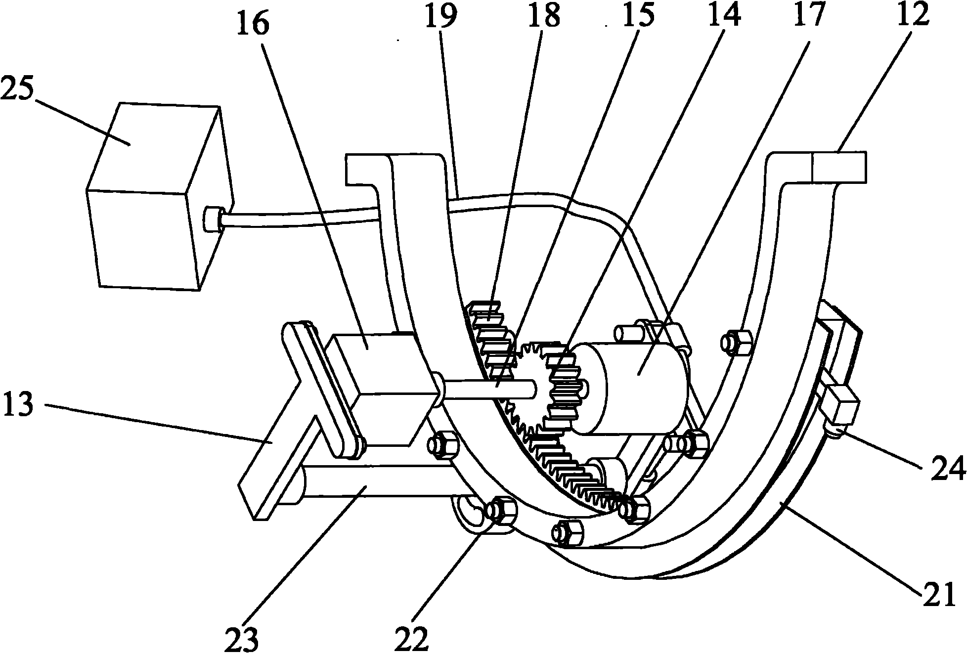 Radiation measuring device of light-gathering heat collection pipe and scanning analysis method thereof