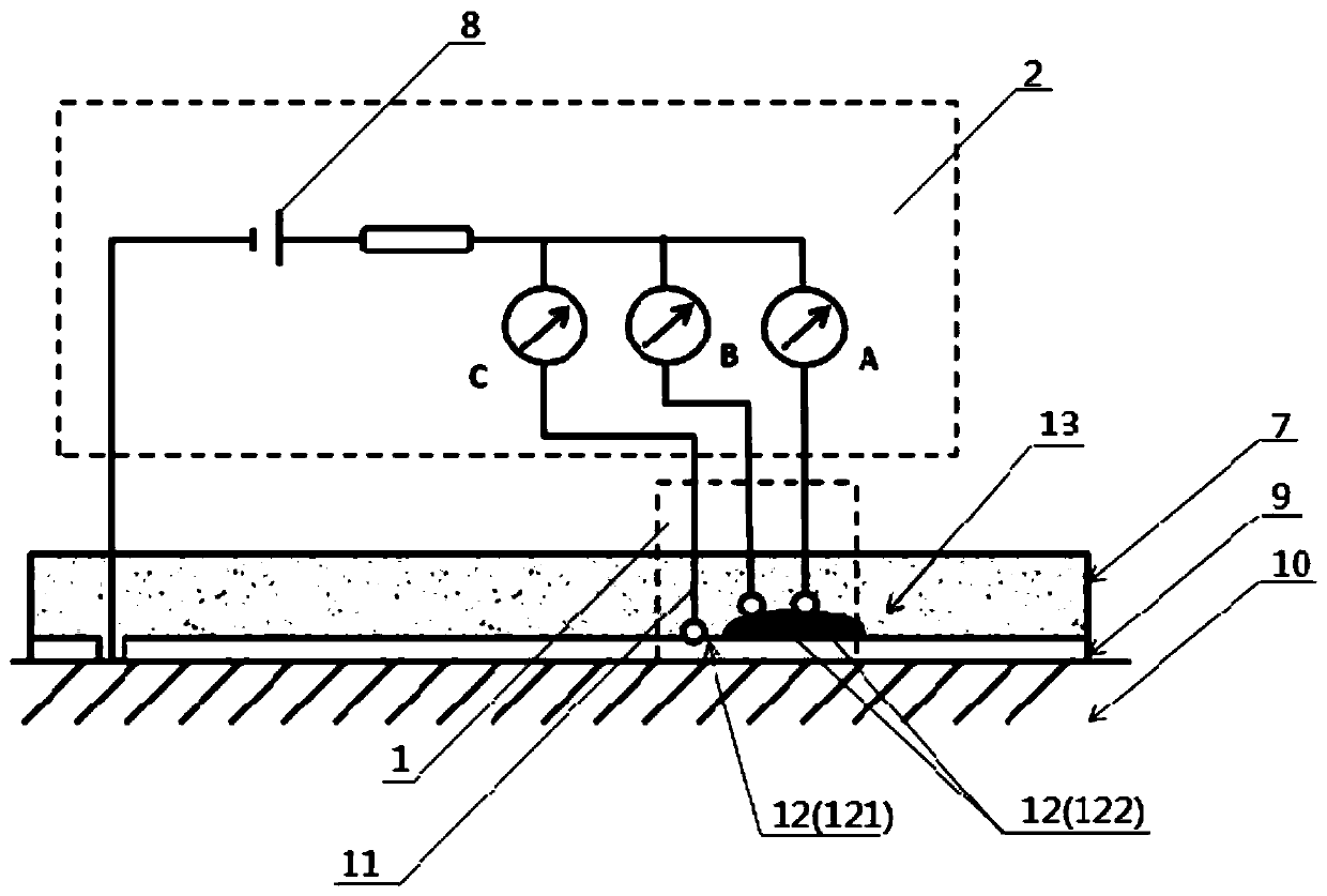 Real-time monitoring system for corrosion under thermal insulation layer