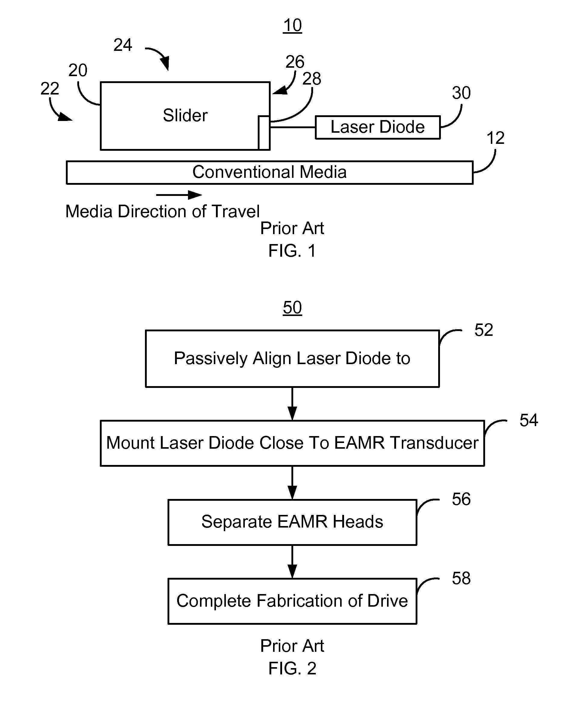 Method and system for optically coupling a laser with a transducer in an energy assisted magnetic recording disk drive