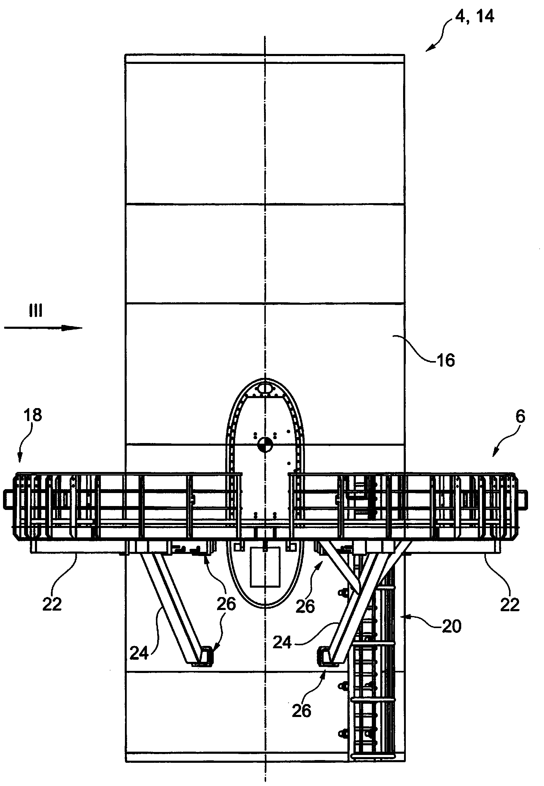 Working platform for offshore wind energy plant and method for manufacturing same