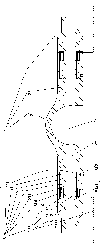 Side impact energy absorption type automobile bridge assembly