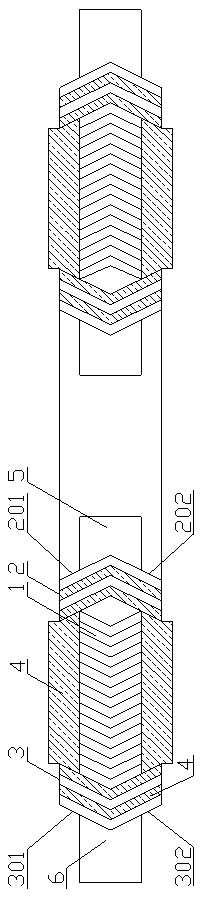 H-shaped metal composite gasket