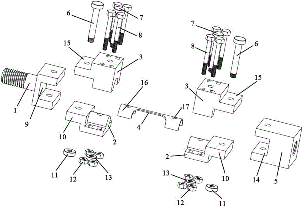 Thin-walled tube arc-shaped sample high-temperature high-pressure water slow tensile test clamp and application method thereof