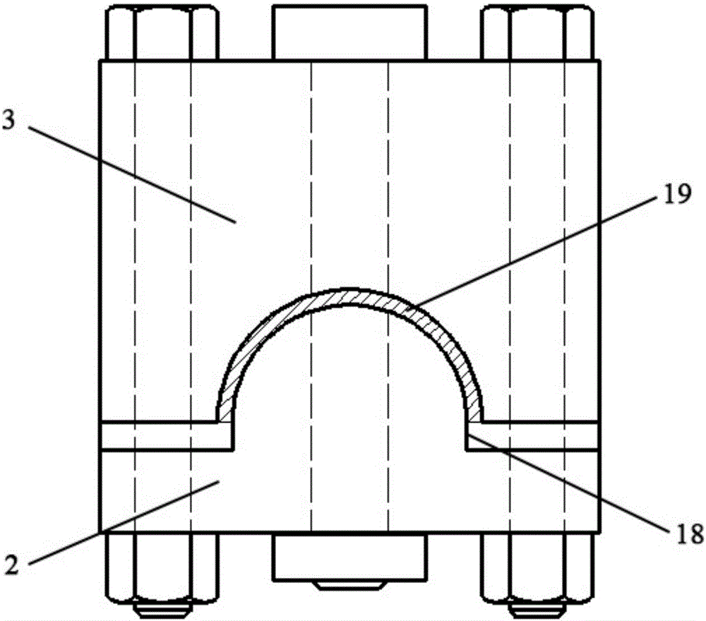 Thin-walled tube arc-shaped sample high-temperature high-pressure water slow tensile test clamp and application method thereof