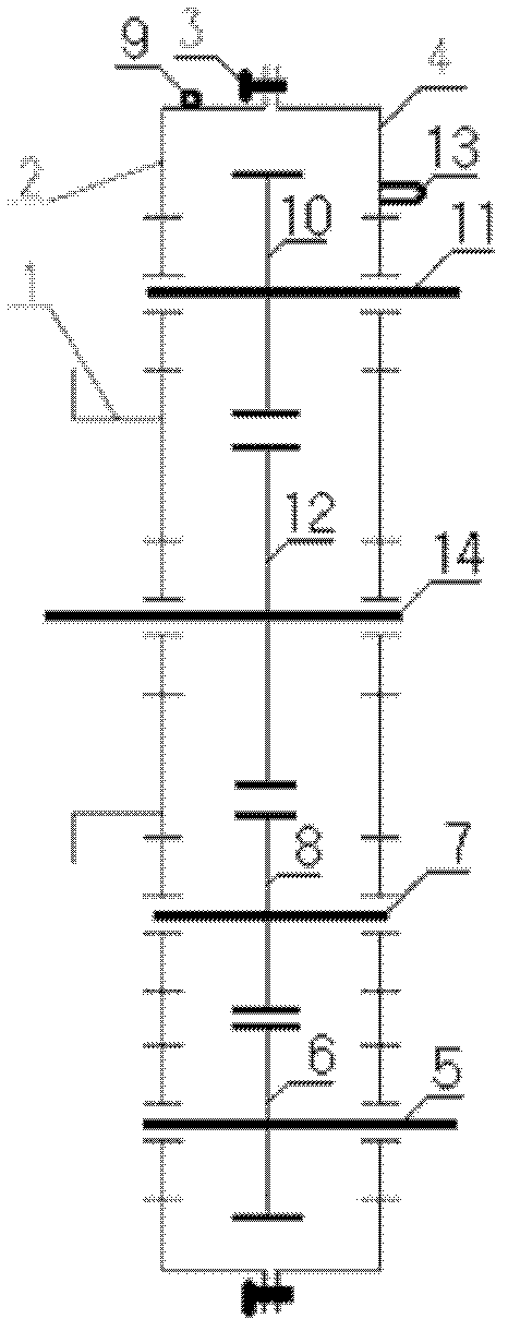 One-to-three pump transmission transfer box