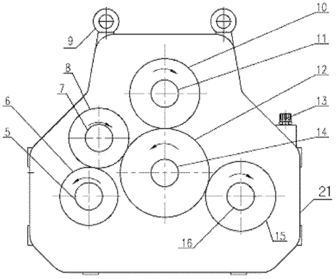 One-to-three pump transmission transfer box