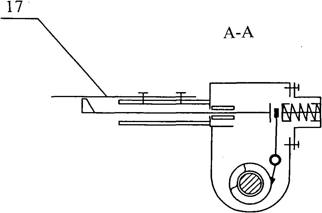 Transplanting mechanism of gear driving oblique wide and narrow row seedling transplanter