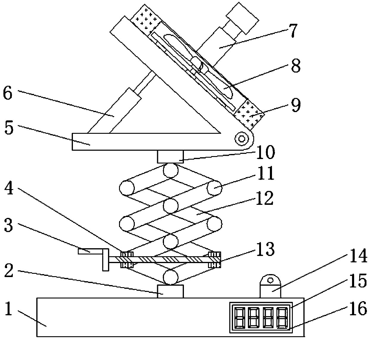 Electronic product support frame with heat dissipation function