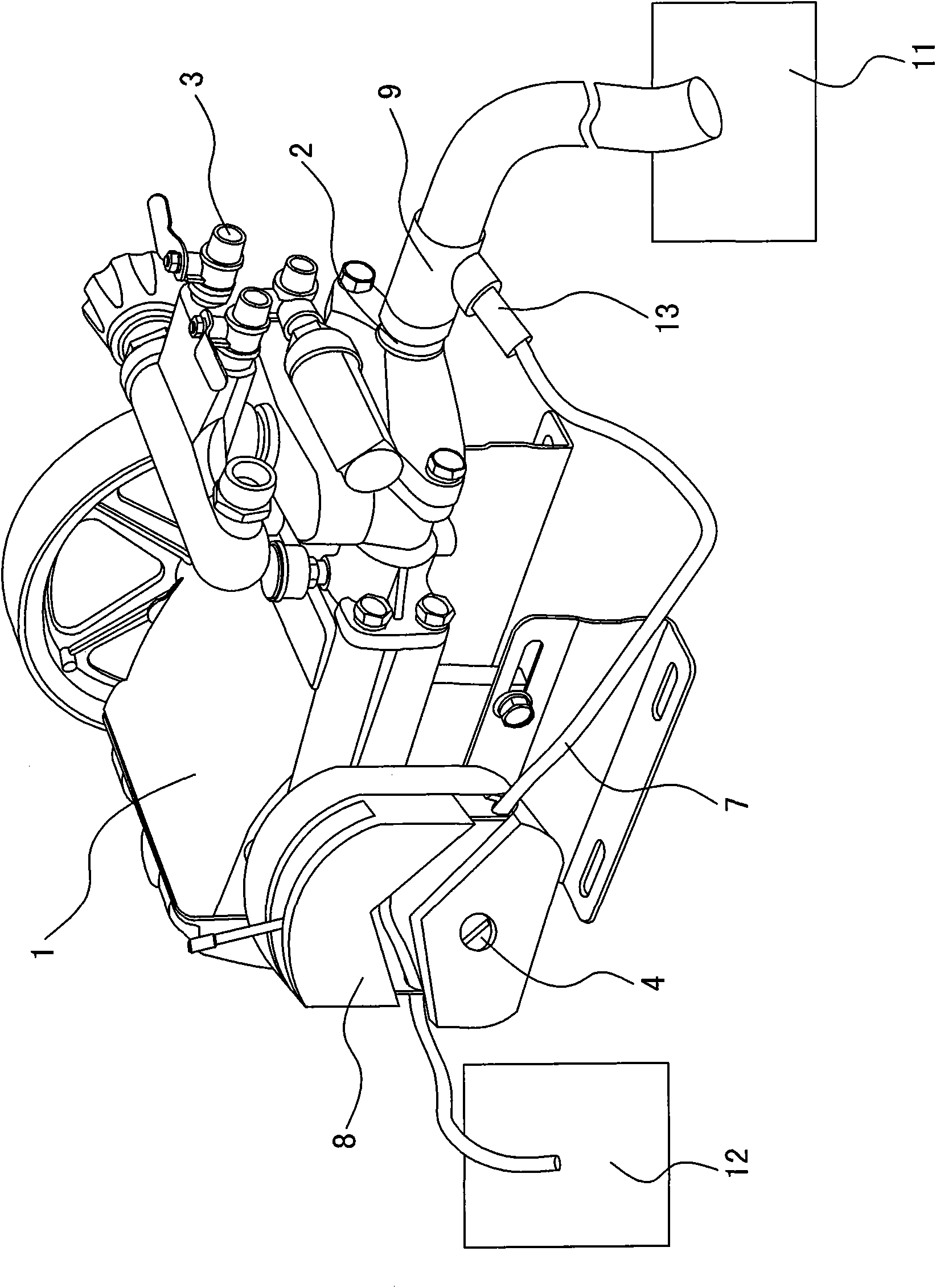 Mechanical creepage-type chemical mixing device used for atomizing machine