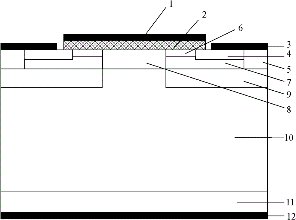 N-channel accumulative SiC IEMOSFET (Implantation and Epitaxial Metal-Oxide-Semiconductor Field Effect Transistor) device and manufacturing method thereof