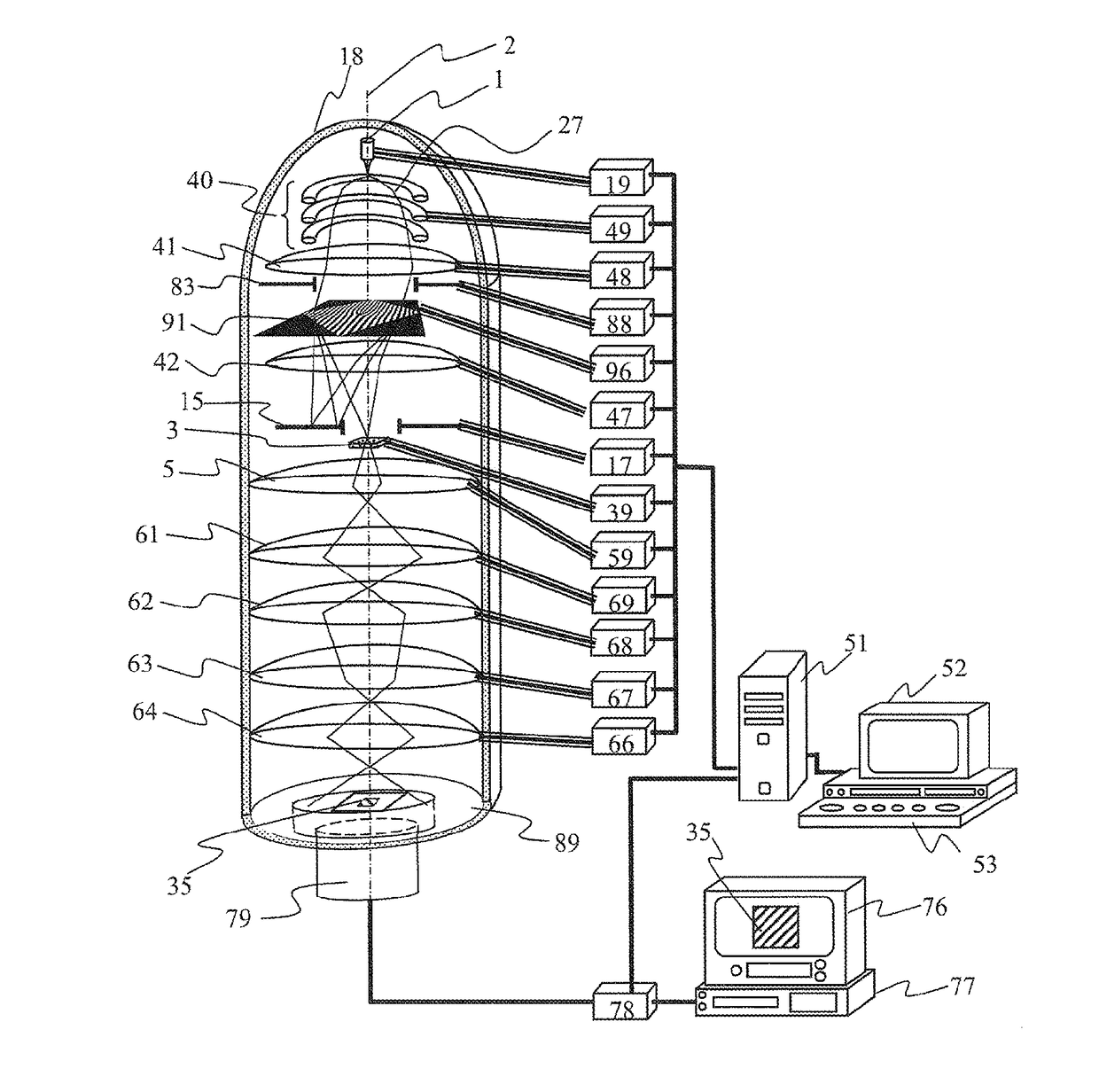 Charged particle beam device, optical device, irradiation method, diffraction grating system, and diffraction grating