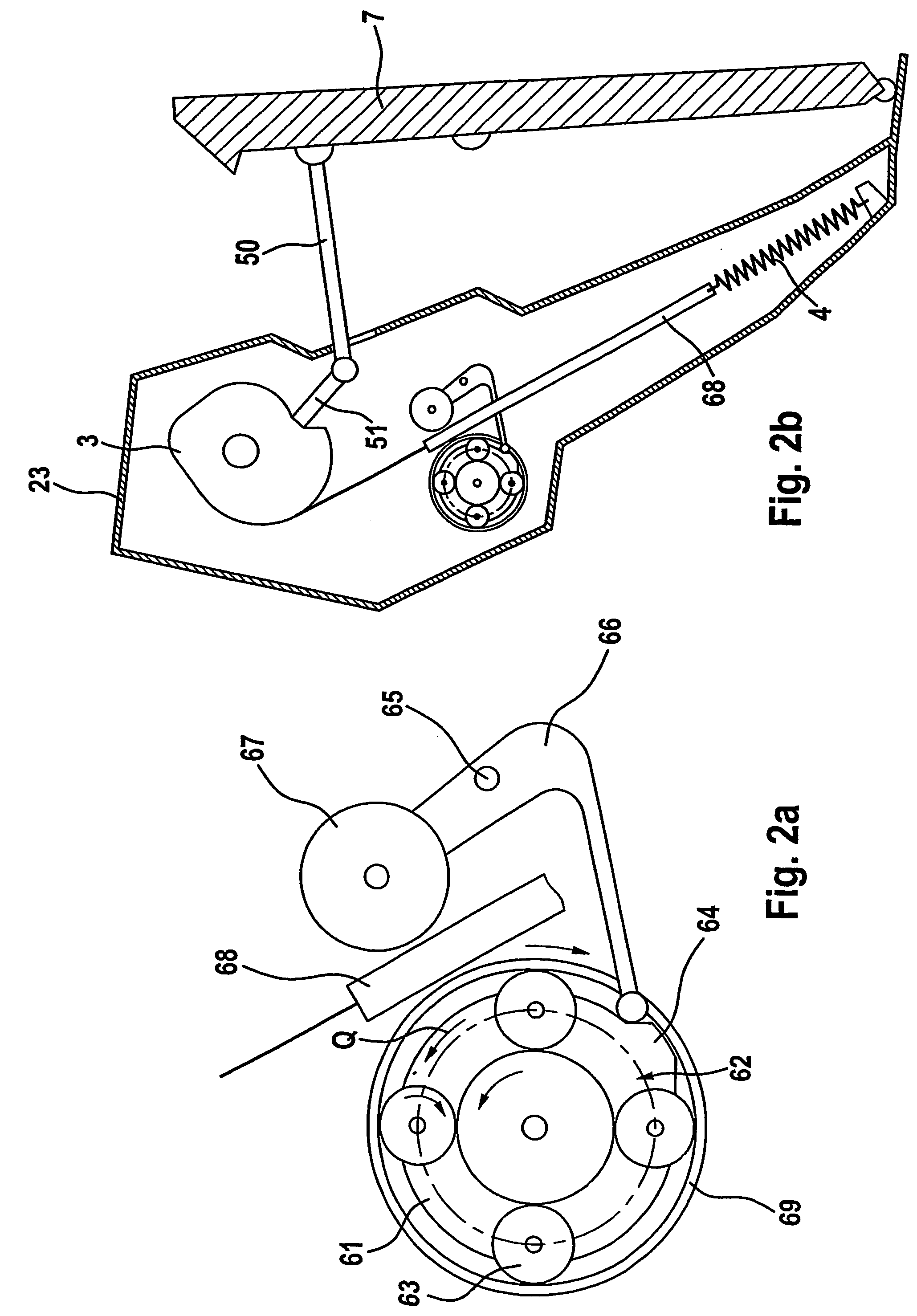 Device with additional restoring force on the gas pedal based on the deviation of a vehicle parameter from the set value