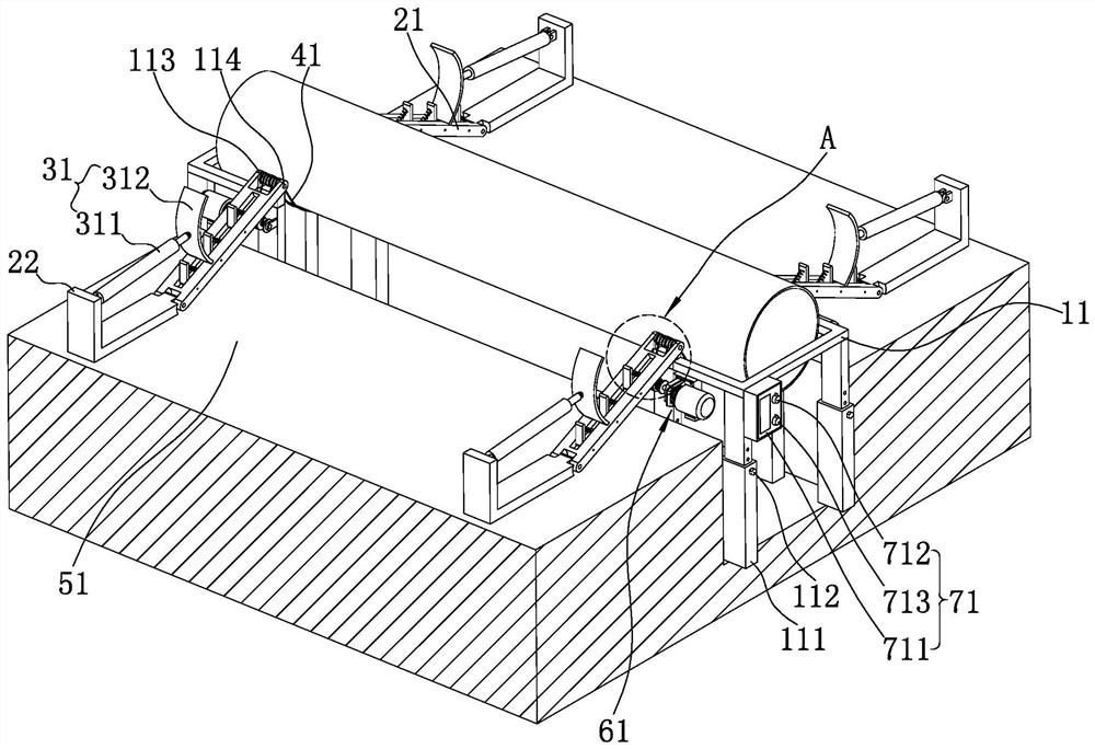 Pipeline placing device for pipeline construction